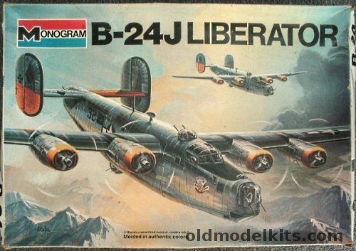 Monogram 1/48 Consolidated B-24J Liberator with Diorama Instructions, 5601 plastic model kit